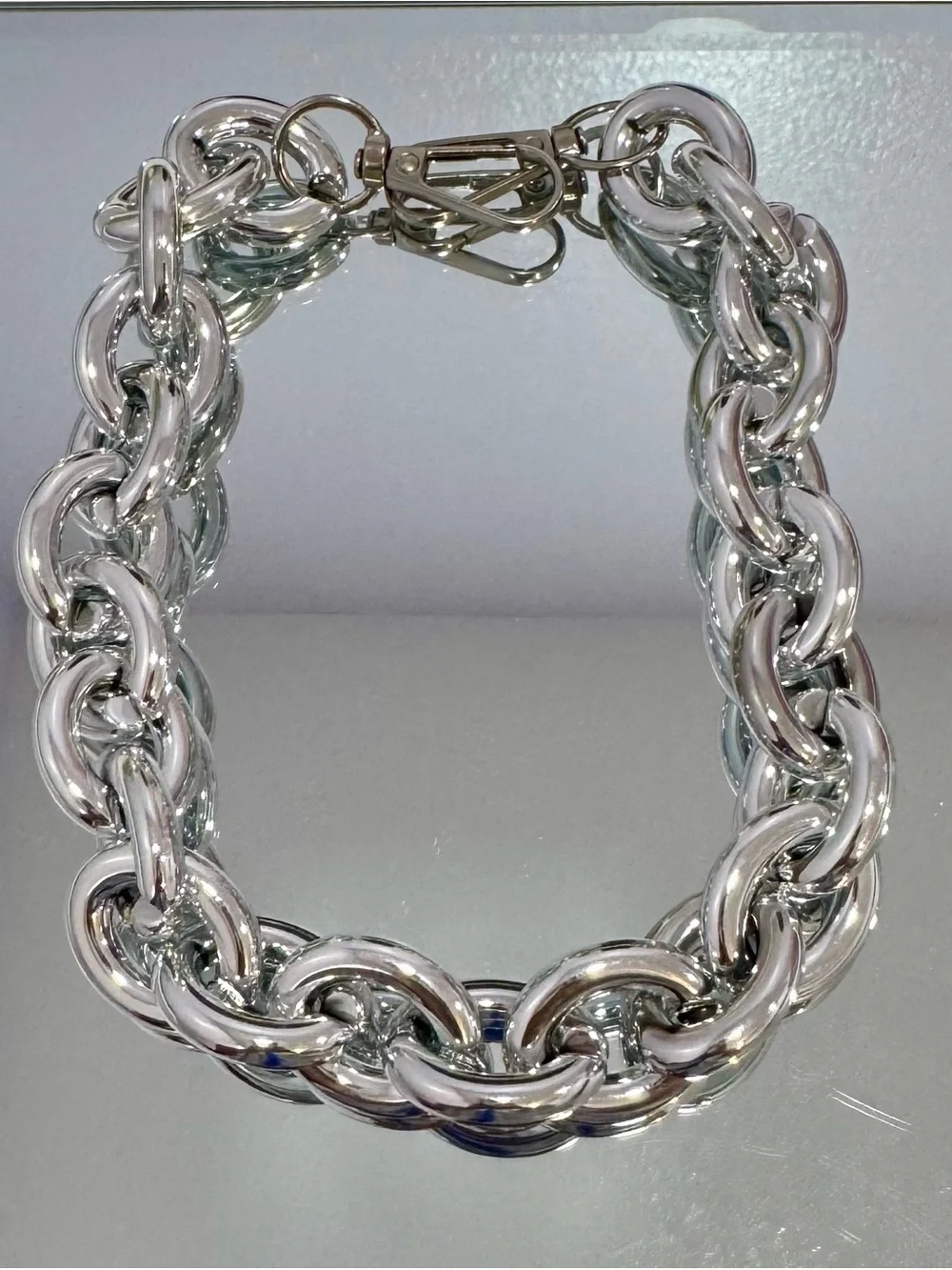 New Silver Link Bag Chain 18 inches
